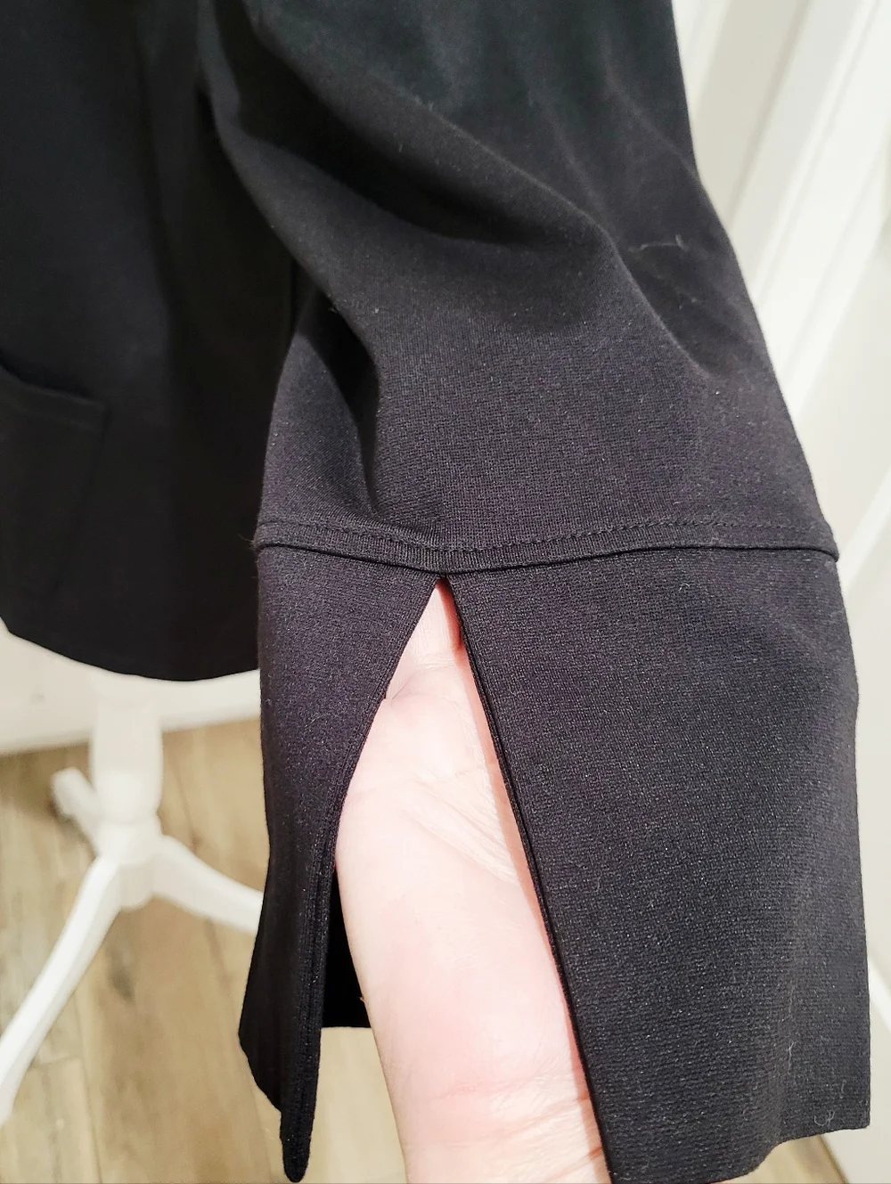 Christian Siriano New York Black Ponte Swing Jacket with Gold Buttons | Size XL - Picture 4 of 5